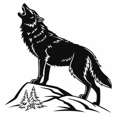 aardwolf black silhouette icon vector