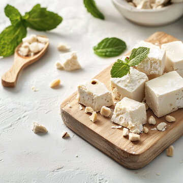 Greek chalva, mint paste tahina 