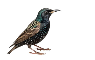 Common Starling (Sturnus Vulgaris) Isolated | Transparent Background PNG

