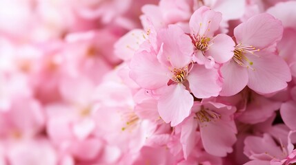 Fototapeta premium Vibrant pink cherry blossoms in full bloom creating a stunning floral background that captures the essence of spring : Generative AI