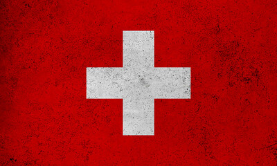 Flag Switzerland grunge texture