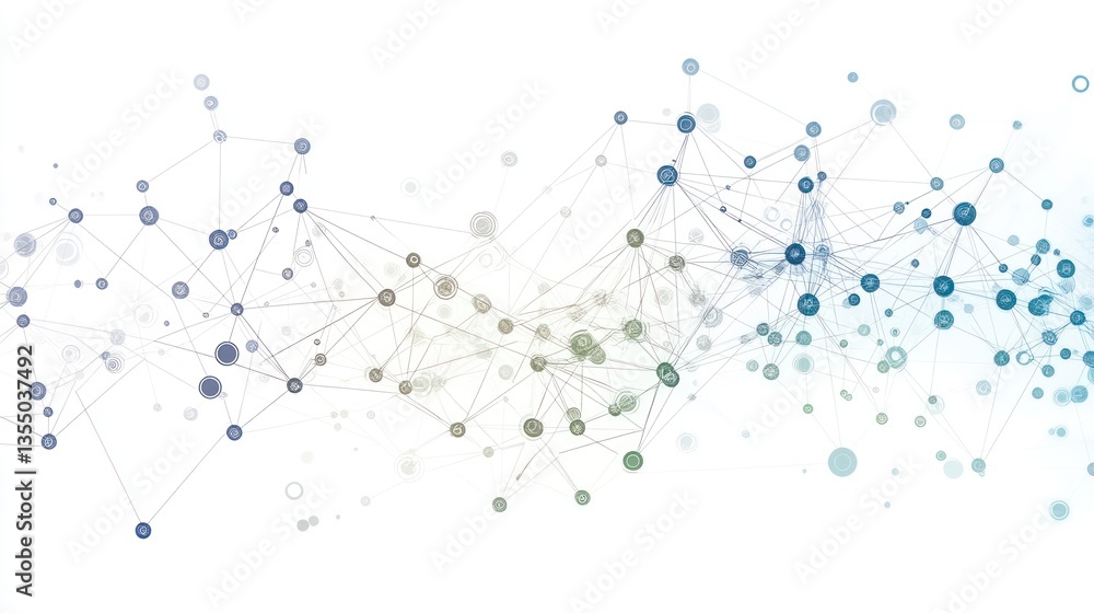Poster abstract network, connections, data visualization, digital technology, background graphic, suitable 