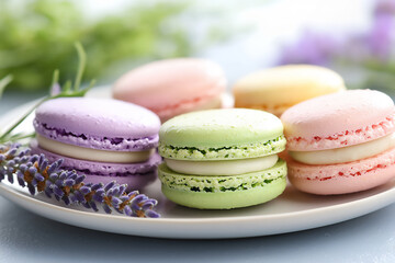Obraz premium colorful macarons