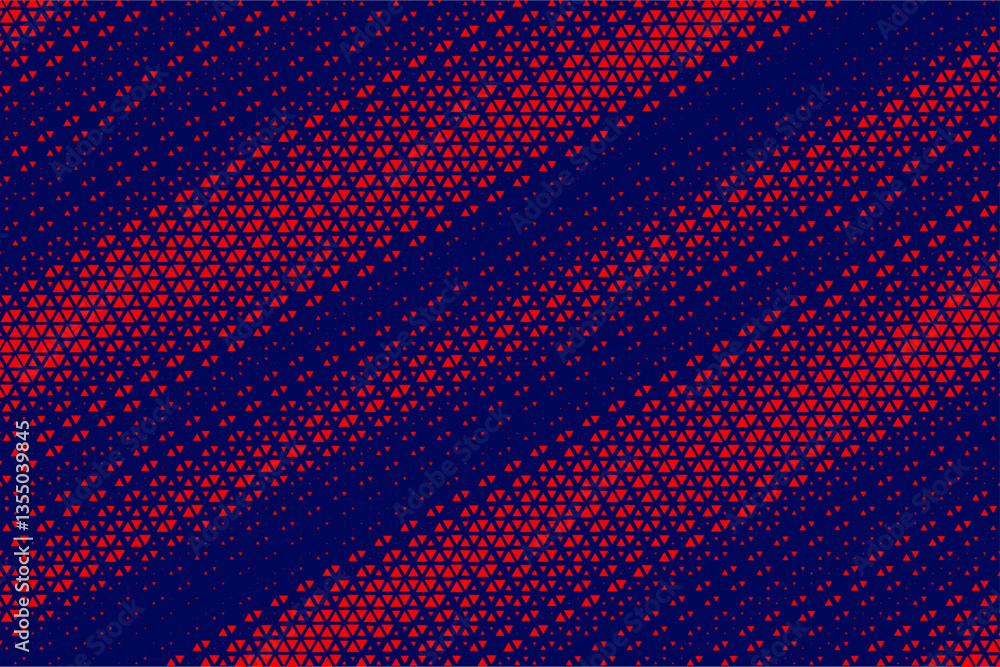 Aufkleber abstract background with red triangle dots. triangle halftone geometric background. halftone triangu