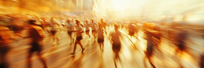 Charity marathon brings community together with runners showcasing energy and spirit in vibrant setting