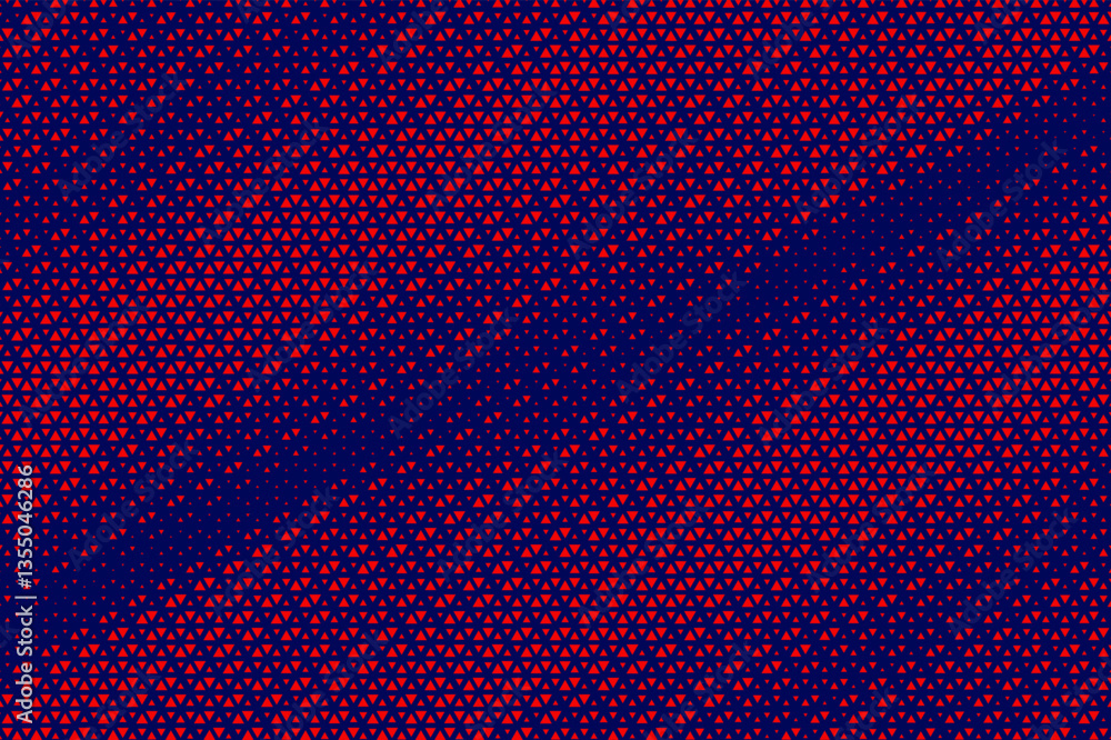 Aufkleber Triangular Halftone Texture Retrowave Vector Geometric Technology Abstract Background. Half Tone Triangles Retro Colored Pattern. Minimal 80s Style Dynamic Tech Structure Wallpaper