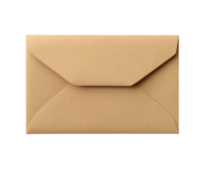 A large square envelope made of kraft paper on Png Format and Transparent Background