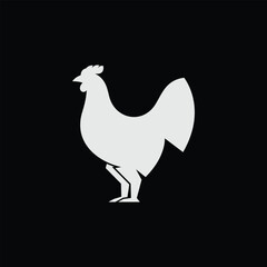 Rooster Silhouette Logo Design
