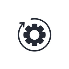 Settings icon logo vector illustration. Gear symbol template for graphic and web design collection