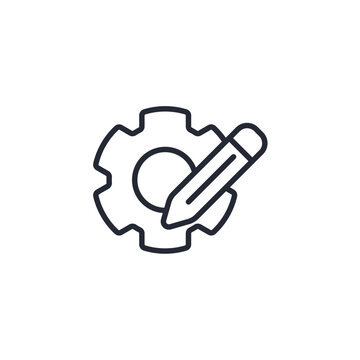 Settings icon logo vector illustration. Gear symbol template for graphic and web design collection