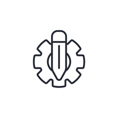 Settings icon logo vector illustration. Gear symbol template for graphic and web design collection