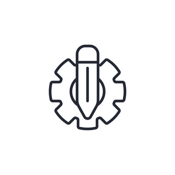 Settings icon logo vector illustration. Gear symbol template for graphic and web design collection