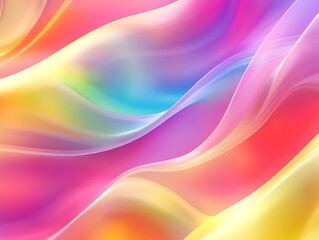 Obraz premium Colorful wave pattern with gradients in pink, purple, and orange tones on