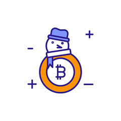 Naklejka premium Hat and Scarf Icon for Investor Resilience.