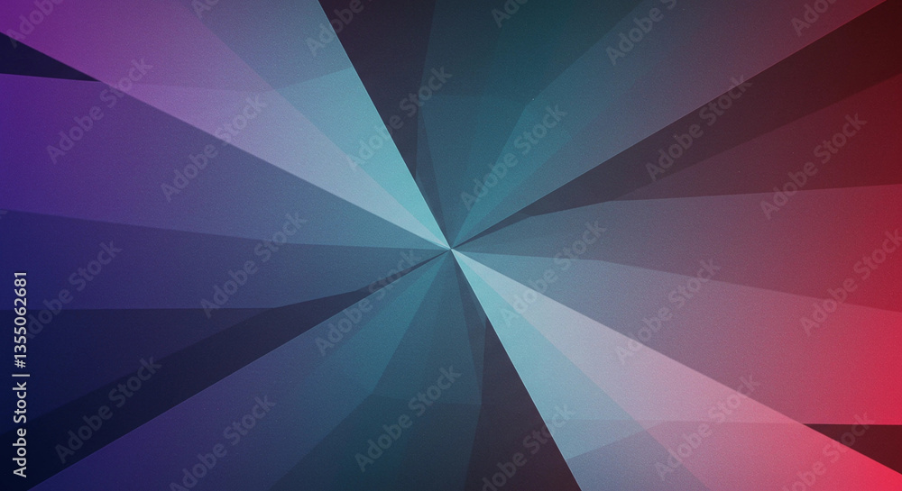 Poster abstract radial gradient pattern with geometric shapes