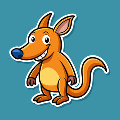 Obraz premium Cute cartoon marsupial. perfect for kids.