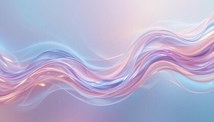Fototapeta premium Dynamic flowing waves of colorful light abstract background digital artwork soft gradients close-up view contemporary design for creative inspiration