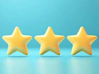 Obraz premium Golden Stars ,Symbol of Ratings, Reviews, and Customer Satisfaction