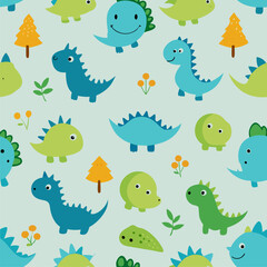 Cute dinosaur pattern for kids.
