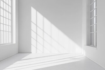 Obraz premium White Room Corner Background Minimalist and Clean Design