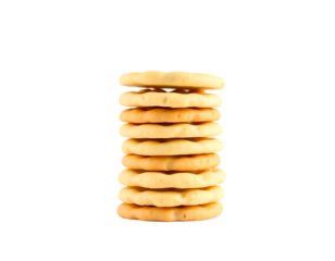 Stack of golden cookies