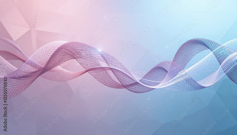 Poster dynamic wave motion visualization abstract digital art modern design ethereal environment aerial per