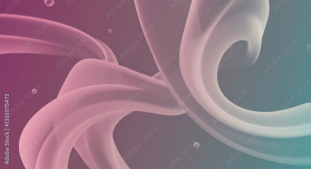 Poster abstract gradient background with flowing ribbon design