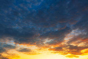Clouds and evening sky,Horizon Golden Sky, Sunrise clouds Gorgeous, Dusk sky,Beautiful dramatic scenic sunset sky background,Sunset Sky on Twilight in the Evening with Orange Gold Sunset Cloud Nature 