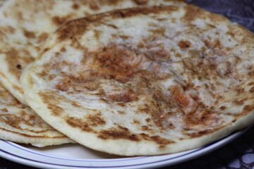 Moroccan Stuffed Bread Close Up