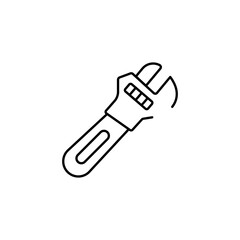 Digital Wrench icon design with white background stock illustration