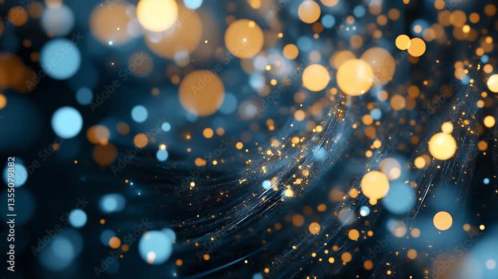 Poster Abstract bokeh background with vibrant colored lights creating a dreamy and festive atmosphere perfect for design projects : Generative AI