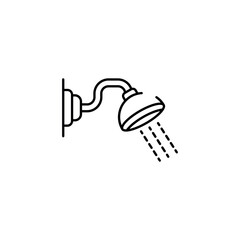 Shower Head icon design with white background stock illustration
