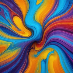 Dynamic Abstract with Flowing Forms