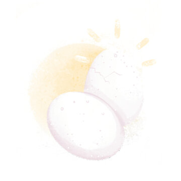 white eggs cracked open clip art preview