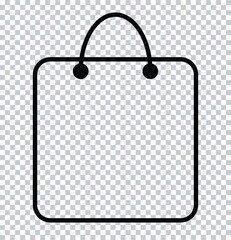 Shopping Bag Icon Vector - Minimalist E-commerce Symbol for Websites & Apps - Flat Design Retail Purchase Sign.