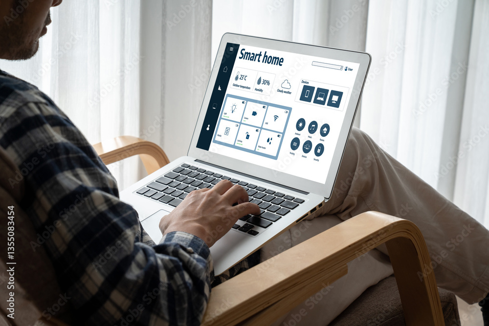 Poster smart home technology, centric remote control system with digital dashboard for air conditioning, sa
