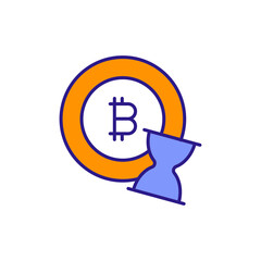 Hourglass Icon for Waiting Market Recovery.