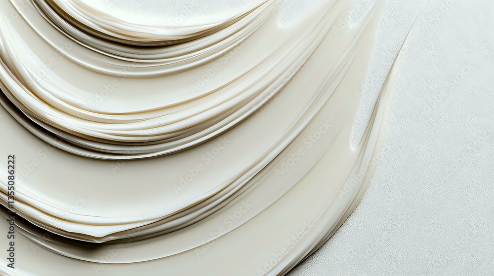 Poster elegant cream and white abstract waves create soft flowing lines and gentle curves against light bac