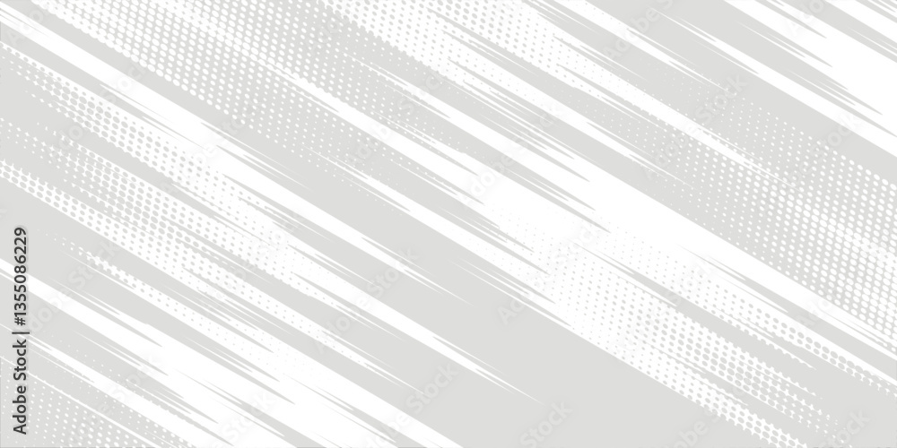 Poster white halftone dots \u0026 gray gradient color pattern grunge texture background. sports dots vector