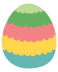 Colorful Easter eggs in a Cute Pattern for Easter Festival