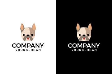 bulldog puppy head logo design inspiration