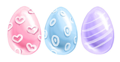 set of easter eggs