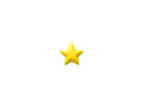 Yellow 3D Star Illustration