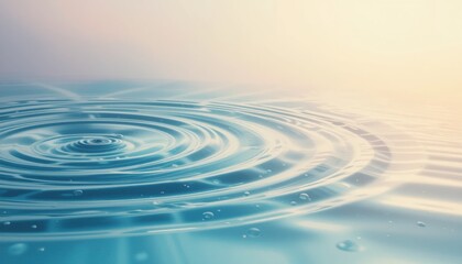 Fototapeta premium Rippling water action in a serene nature environment abstract content captured from a tranquil viewpoint for relaxation and mindfulness