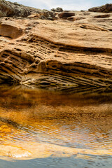 waterfall, rock and water