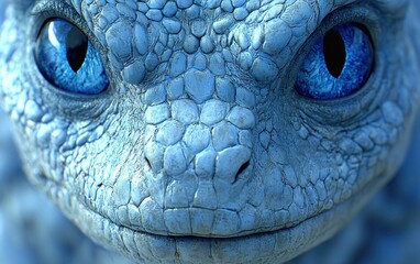 Naklejka premium Close-up of a mythical creature's face