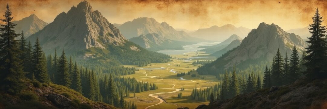 Explore breathtaking adventure maps featuring serene valleys, majestic mountains, and lush forests, perfect for inspiring outdoor journeys and creative projects.