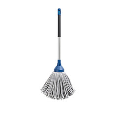 Blue and white mop for cleaning floors