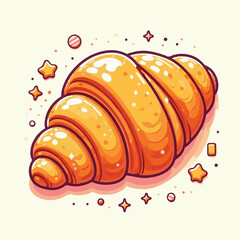 croissant, food, dessert, breakfast, bakery, cafe, delicious, french, pastry, snack, sweet, tasty, bread, meal, fresh, isolated, design, icon, illustration, vector, bake, cuisine, eat, coffee, morning