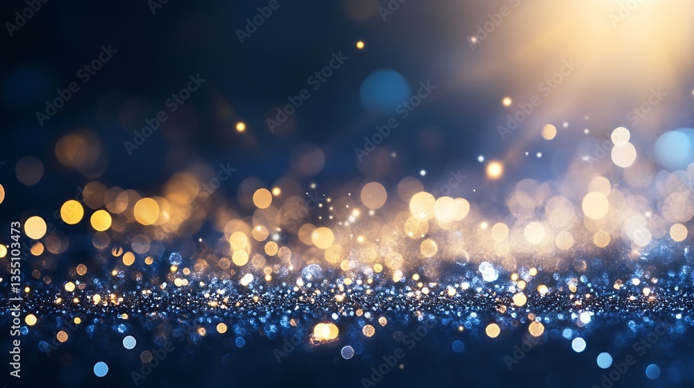 Poster dazzling abstract background with sparkling bokeh lights creating a magical atmosphere of celebratio